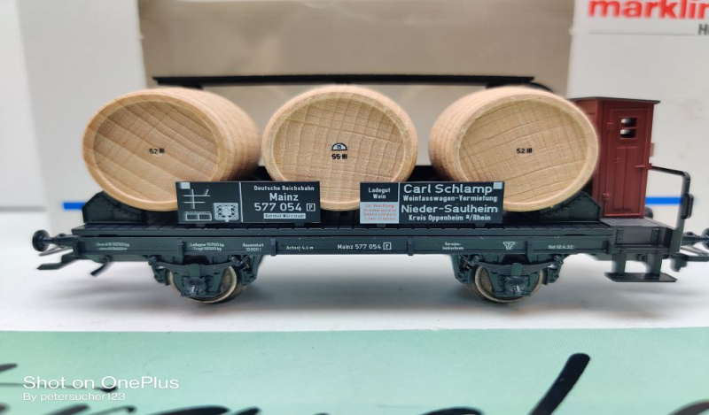 Märklin H0 AC 46741 Weinfasswagen m Brmshs "Carl Schlamp" / DRG / OVP