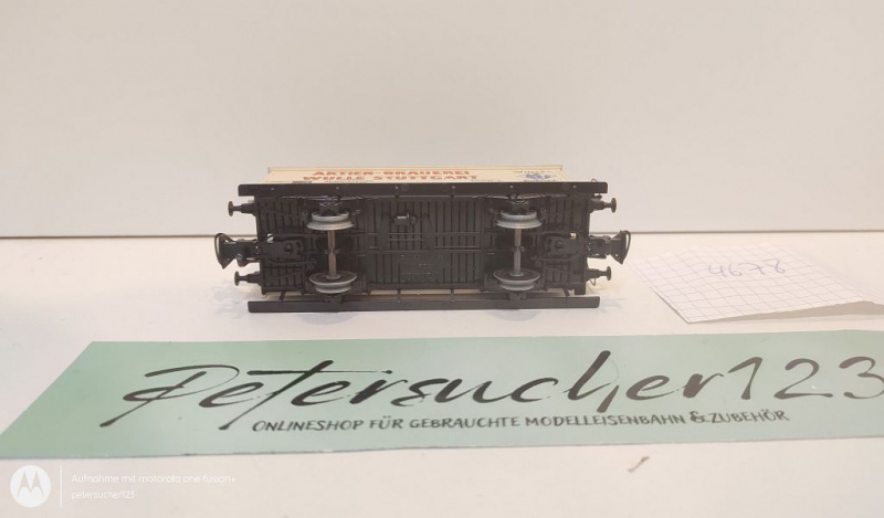 Märklin H0 AC 4678 Flachdachwagen m. Brmshs "Aktien-Brauerei Wulle" / K.W.St.E.