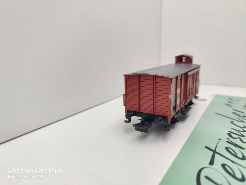 Märklin H0 AC 4695 Flachdach Güterwagen m Bremserhaus / G / DRG