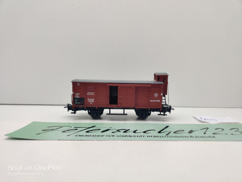 Märklin H0 AC 4695 Flachdach Güterwagen m Bremserhaus / G / DRG
