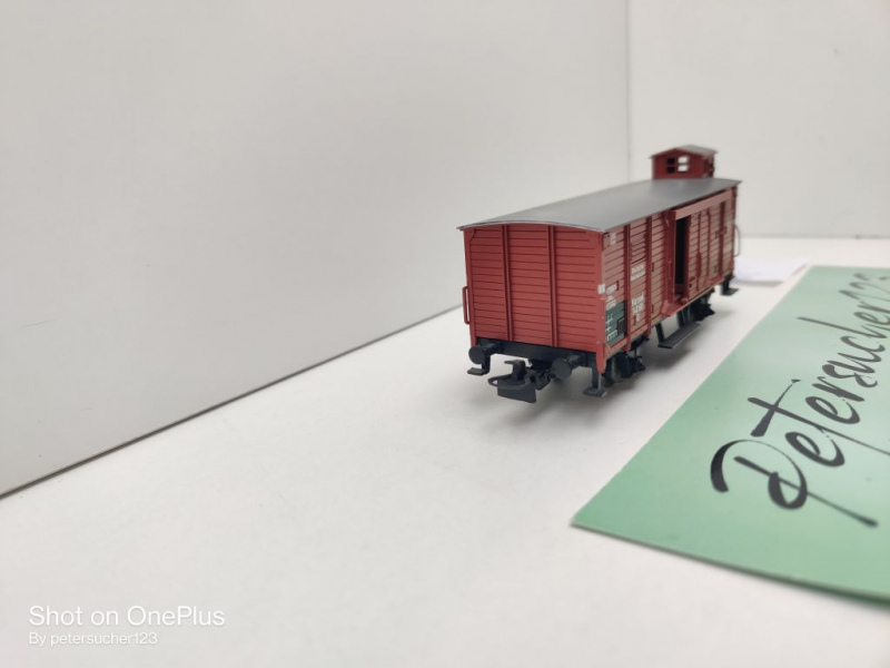 Märklin H0 AC 4695 Flachdach Güterwagen m Bremserhaus / G / DRG