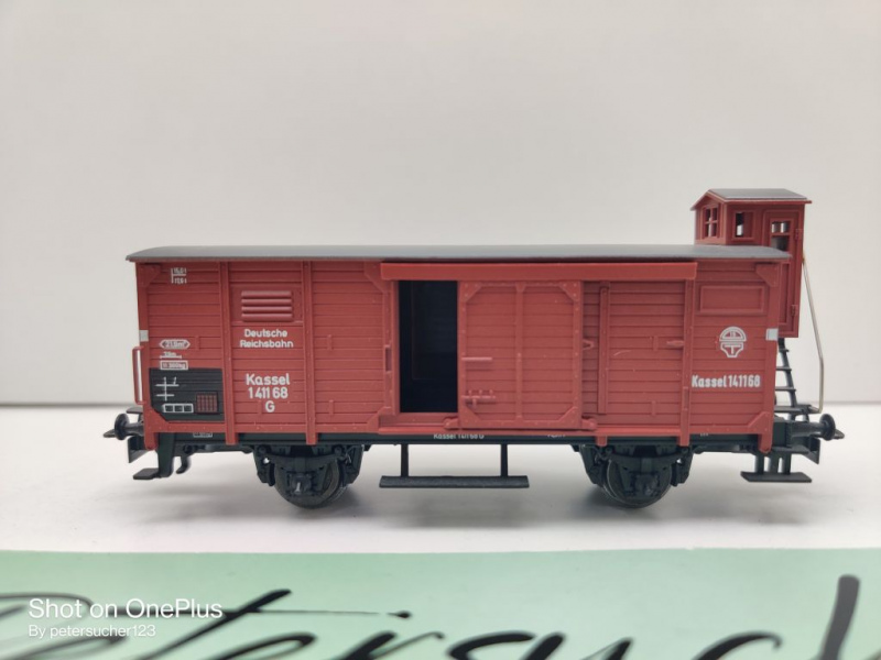 Märklin H0 AC 4695 Flachdach Güterwagen m Bremserhaus / G / DRG