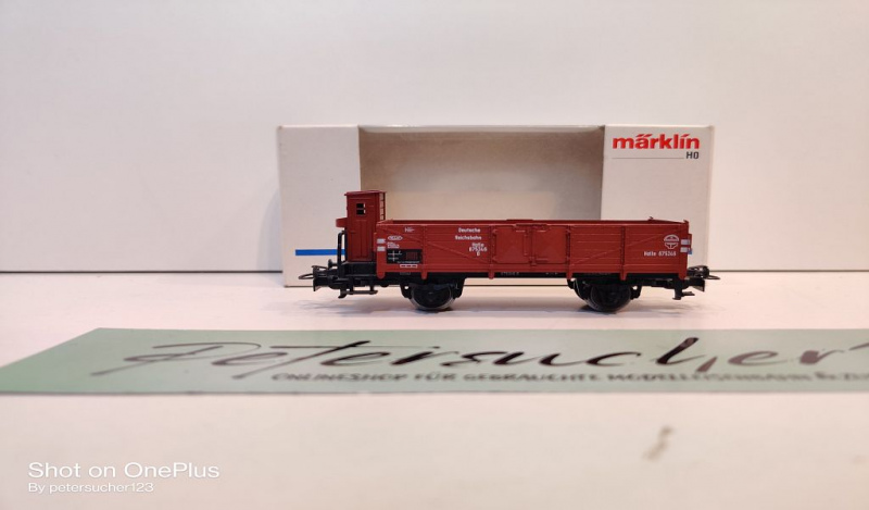 Märklin H0 AC 4696 offener Güterwagen m Brmshs / O / DRG / EVP weiß