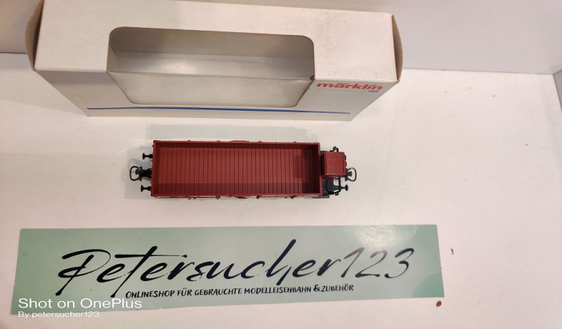 Märklin H0 AC 4696 offener Güterwagen m Brmshs / O / DRG / EVP weiß