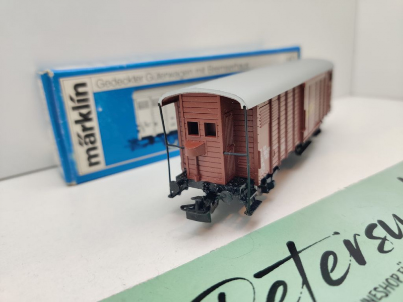 Märklin H0 AC 4698 ged. Güterwagen Bremserhaus / Hhk / SBB / OVP blau