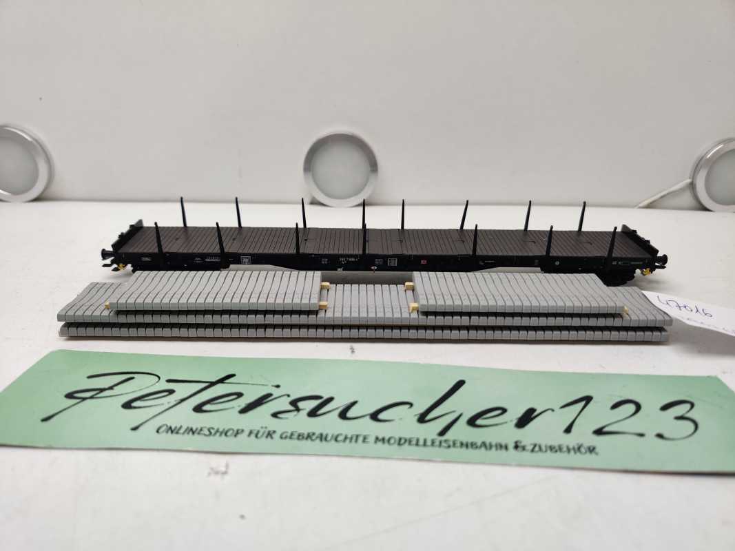 Märklin H0 AC 47016 / 390 7 686-0 / Flachwagen / Rungenwagen der Bauart Snps 719/ DB