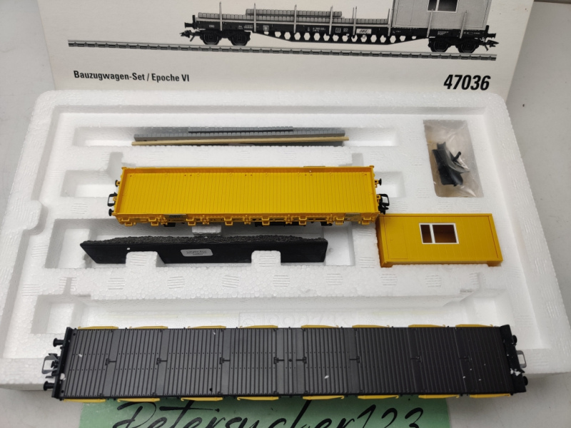 Märklin H0 AC 47036 2-teiliges Bauzugwagen-Set der Deutschen Bahn Gleisbau GmbH (DBG) / OVP