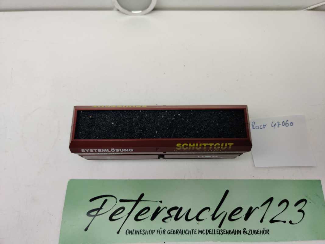 Roco H0 AC 47060 / vierachsiger Großraum-Selbstentladewagen /  Bauart Falns 159 / NEM / DB
