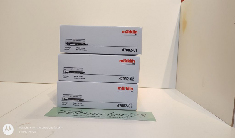 Märklin H0 AC 47082 Taschenwagen-Set "Simon Hegele" / NEM / DB / OVP weiß