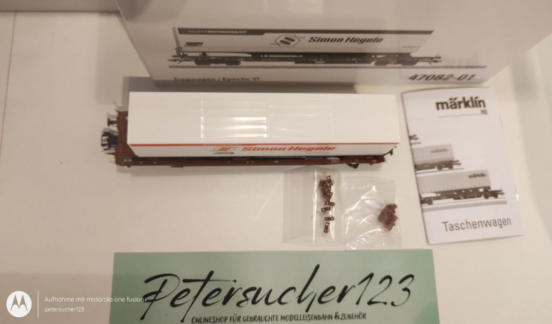 Märklin H0 AC 47082 Taschenwagen-Set "Simon Hegele" / NEM / DB / OVP weiß