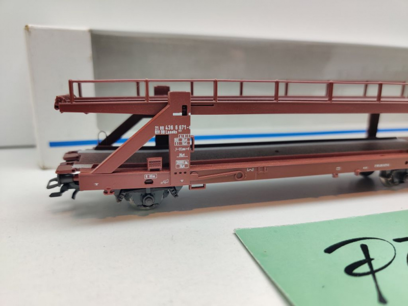 Märklin H0 AC 4712 Doppel-Autotransportwagen Laaeks553 NEM / DB / OVP weiß