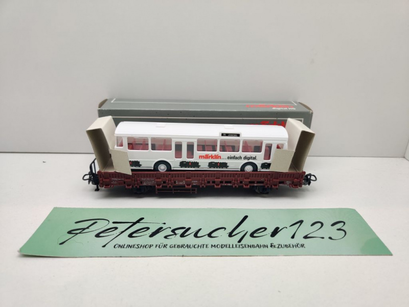 Märklin H0 AC 4714 Rungenwagen & Stadtbus "Märklin digital" / Kbs433 / OVP grau