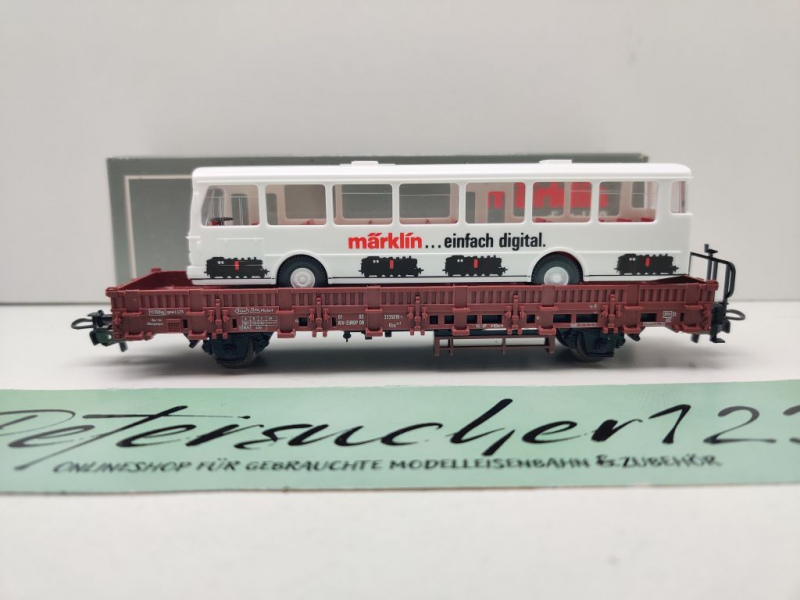 Märklin H0 AC 4714 Rungenwagen & Stadtbus "Märklin digital" / Kbs433 / OVP grau