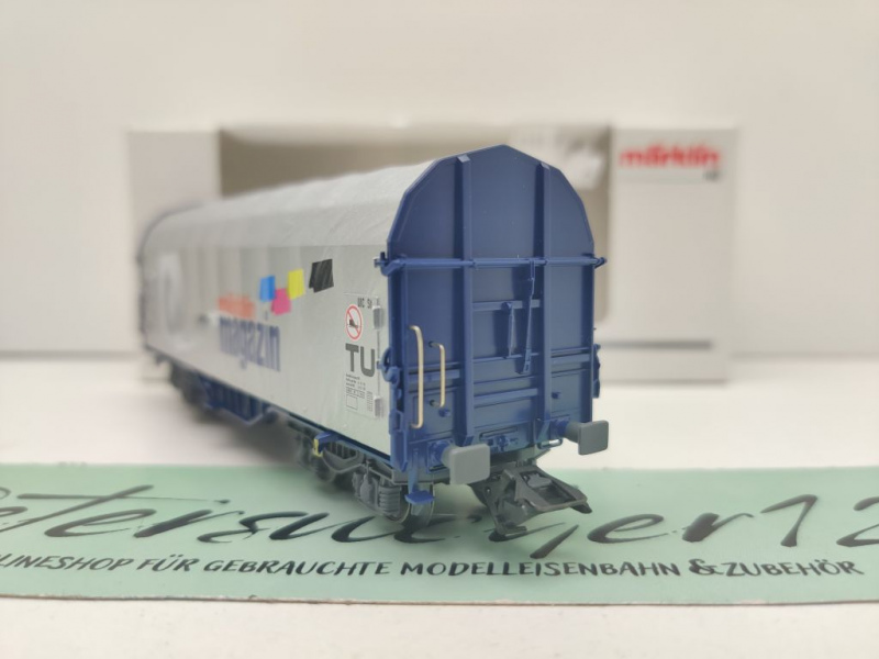 Märklin H0 AC 47201 Schiebeplanenwagen "Magazin JW'01" Shimmns-tu / NEM / MB / OVP