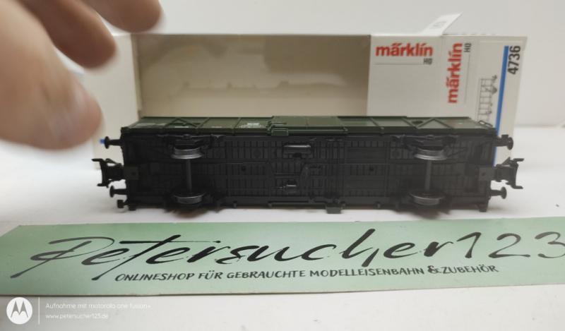 Märklin H0 4736 Gedeckter Güterwagen Post / Grün / Weiße-OVP
