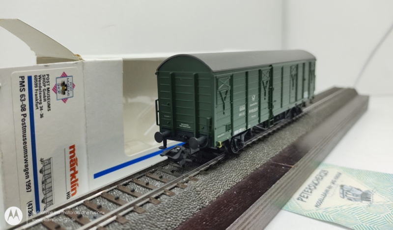 Märklin H0 AC 47362 Pms 63-08 Bahnpostwagen Post aa / NEM / DP / OVP weiß