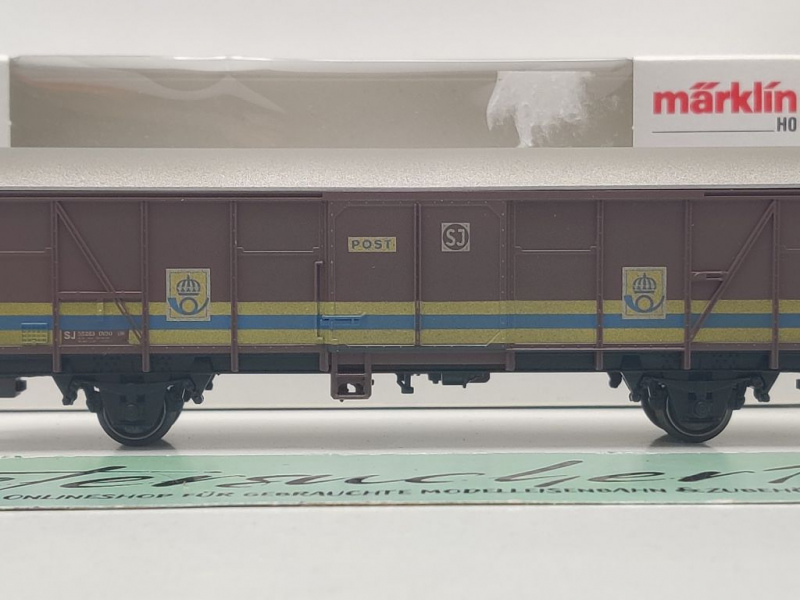 Märklin H0 AC 47363 Post-Güterwagen Gbs / NEM / SJ / OVP