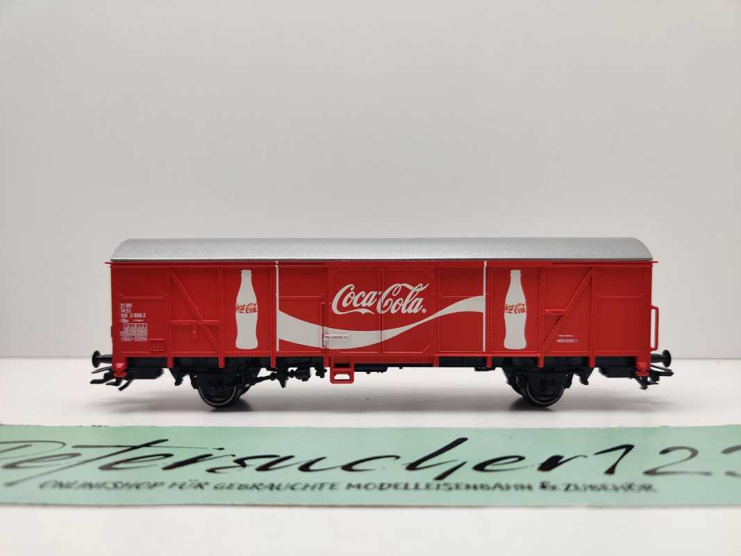 Märklin H0 AC 47366 gedeckter Güterwagen "Coca Cola®" Gbs / NEM / SJ / OVP