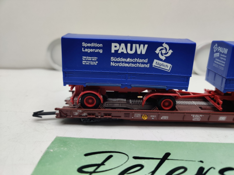 Märklin H0 AC 4740 / 498 3 182-4  "Rollende Landstr." / Saadkms 690 / DB / LKW PAUW