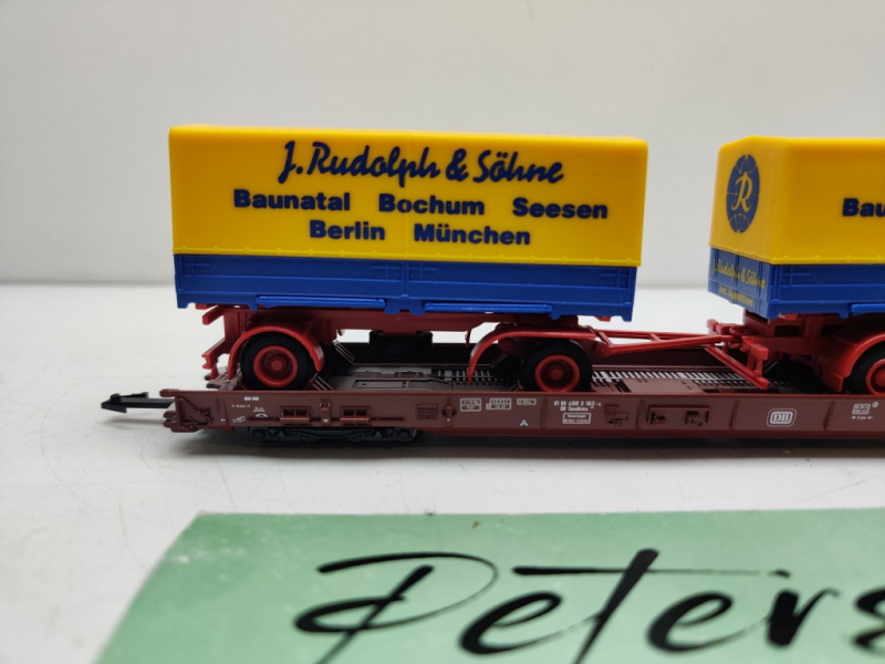 Märklin H0 AC 4740 / 498 3 182-4  "Rollende Landstr." / Saadkms 690 / DB / LKW  Rudolph