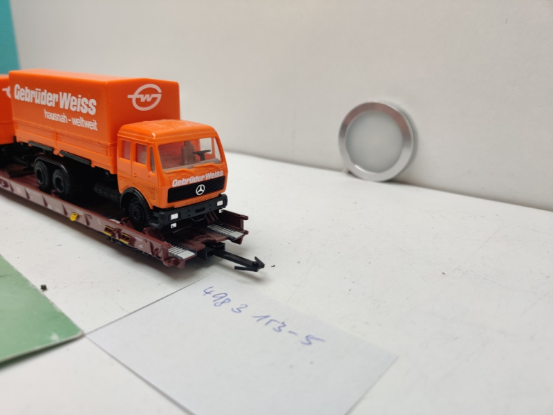 Märklin H0 AC 4740 / 498 3 153-5  "Rollende Landstr." / Saadkms 690 / DB / LKW Gebrüder Weiss