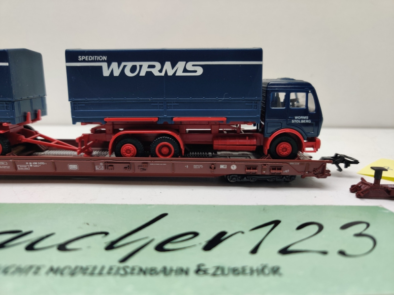 Märklin H0 AC 4740 / 498 3 070-1  "Rollende Landstr." / Saadkms 690 / DB / LKW Worms