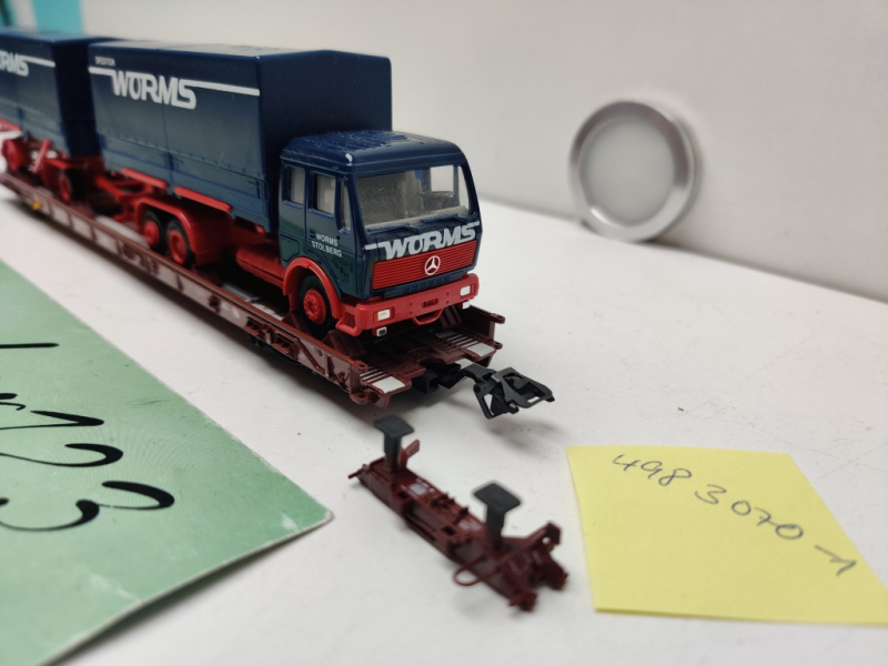 Märklin H0 AC 4740 / 498 3 070-1  "Rollende Landstr." / Saadkms 690 / DB / LKW Worms