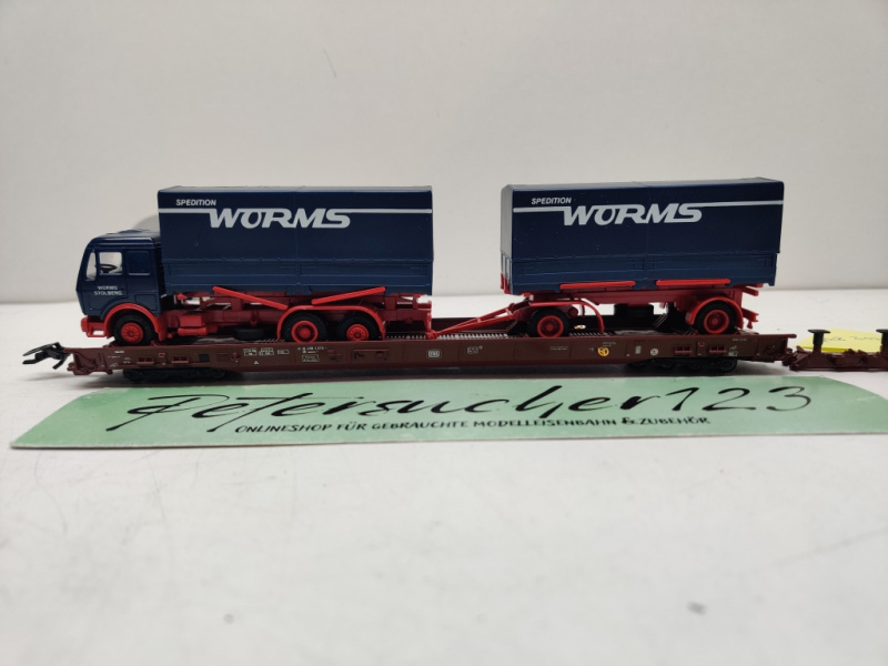 Märklin H0 AC 4740 / 498 3 070-1  "Rollende Landstr." / Saadkms 690 / DB / LKW Worms
