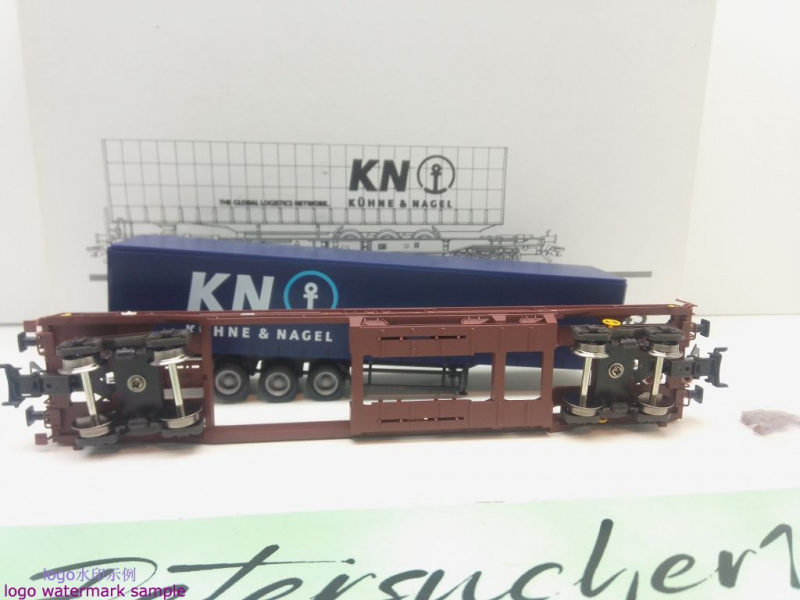Märklin H0 AC 47443 Taschenwg Sattelanh. "Kühne & Nagel" Sdgkms707 / NEM / DB / OVP