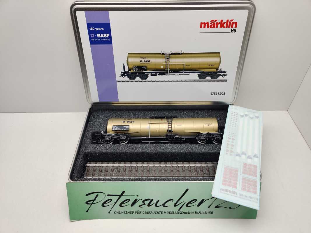 Märklin H0 AC 47561.008 Kesselwagen "150 J. BASF" Zacens / NEM / BASF / OVP