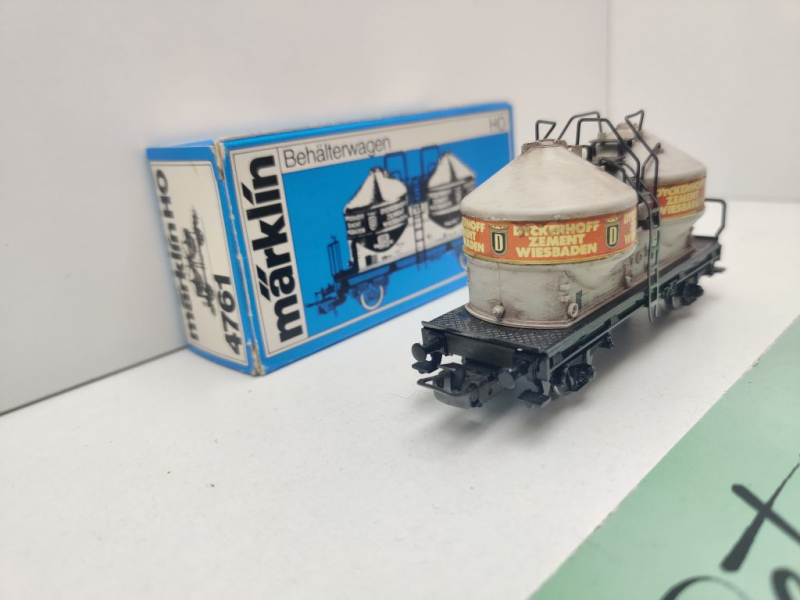 Märklin H0 AC 4761 Staubsilowagen "Dyckerhoff" Ucs908 / DB / OVP blau
