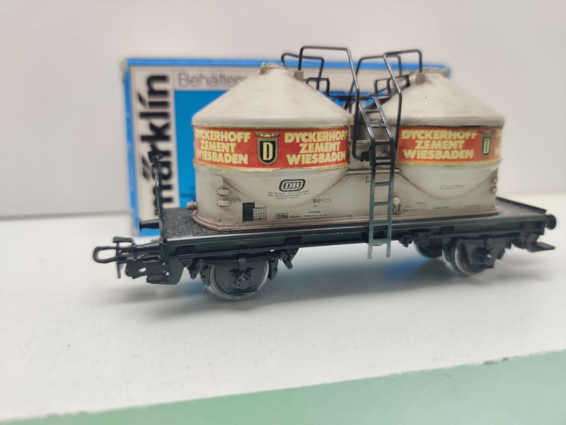 Märklin H0 AC 4761 Staubsilowagen "Dyckerhoff" Ucs908 / DB / OVP blau