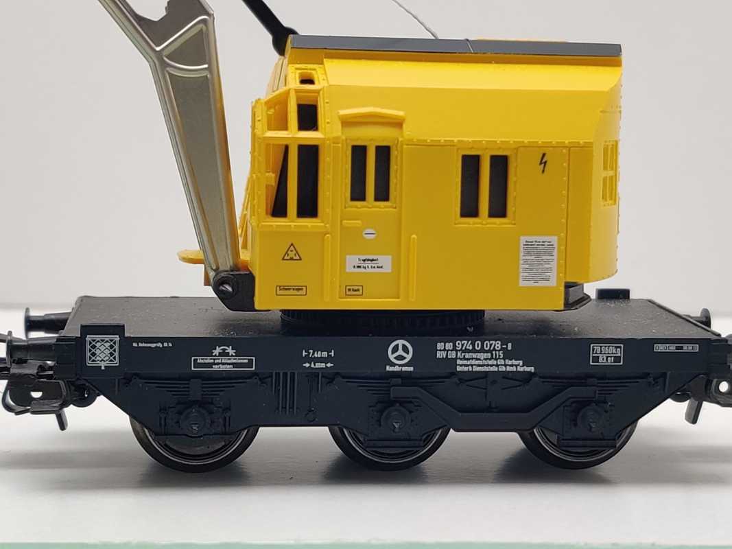 Märklin H0 AC 4761 Kranwagen 115 gelb / DB