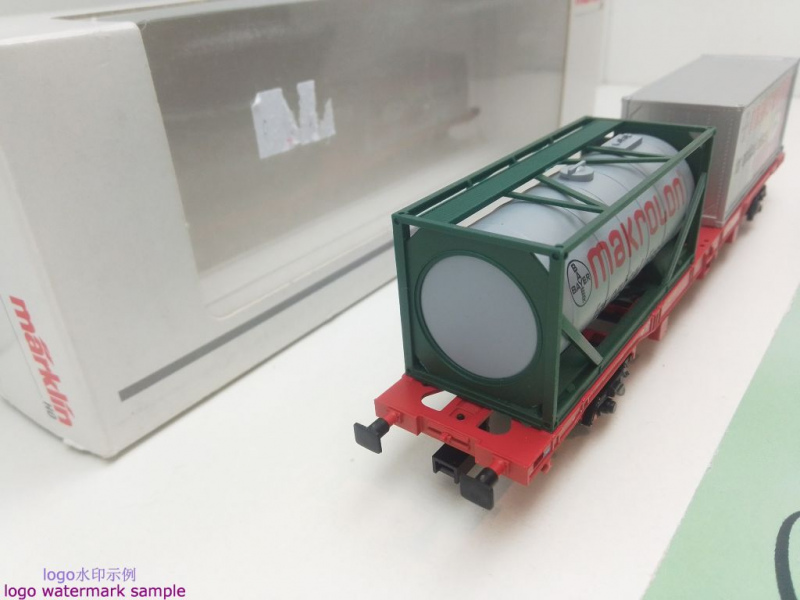 Märklin H0 AC 47702 Containertragwagen "Makrolon" / Lgnss577 / NEM / DB