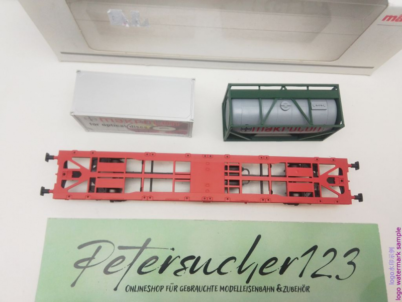 Märklin H0 AC 47702 Containertragwagen "Makrolon" / Lgnss577 / NEM / DB