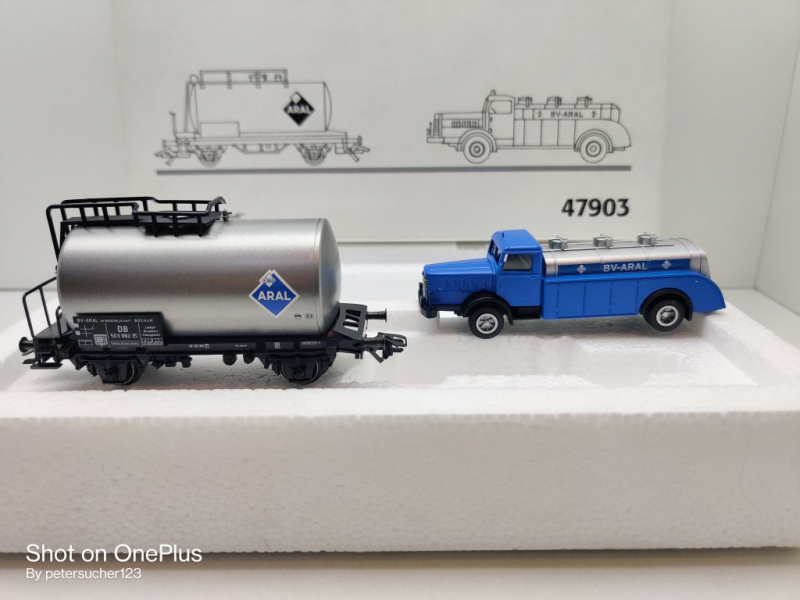 Märklin H0 AC 47903 Wagen-Set "Brennstoff" / NEM / DB / OVP weiß