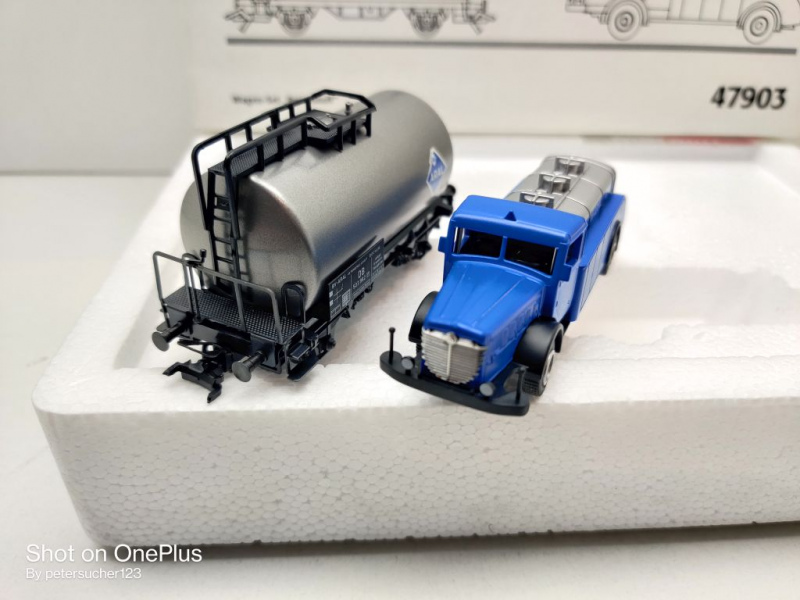 Märklin H0 AC 47903 Wagen-Set "Brennstoff" / NEM / DB / OVP weiß