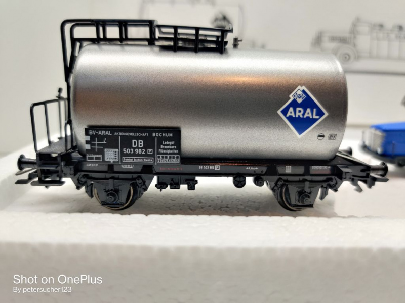 Märklin H0 AC 47903 Wagen-Set "Brennstoff" / NEM / DB / OVP weiß