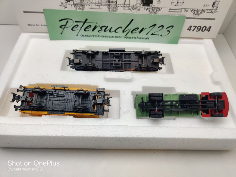 Märklin H0 AC 47904 Wagen-Set "Kolonialwaren" / NEM / DB / OVP weiß