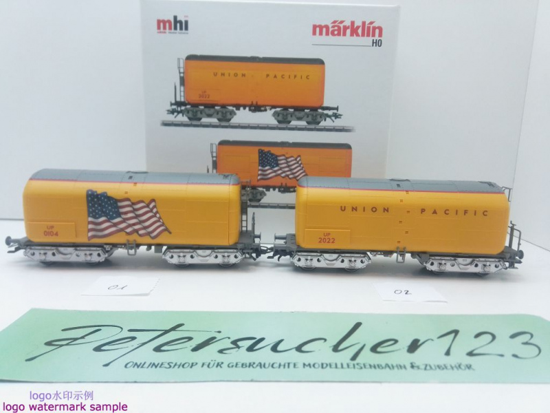 Märklin H0 AC 47918 US Kesselwagen-Set "UNION PACIFIC" Ksl / NEM / U.P. / OVP weiß