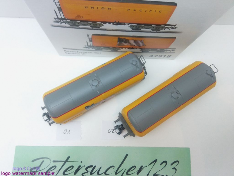 Märklin H0 AC 47918 US Kesselwagen-Set "UNION PACIFIC" Ksl / NEM / U.P. / OVP weiß