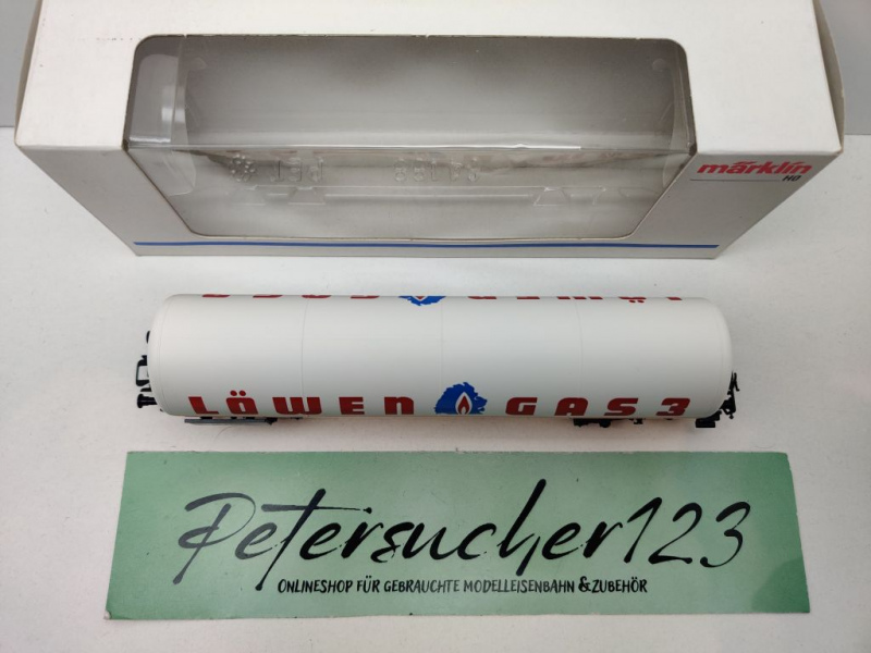 Märklin H0 AC 4798 1x Druckgas-Kesselwagen "Löwengas3" / NEM / DB / ErsatzVP weiß