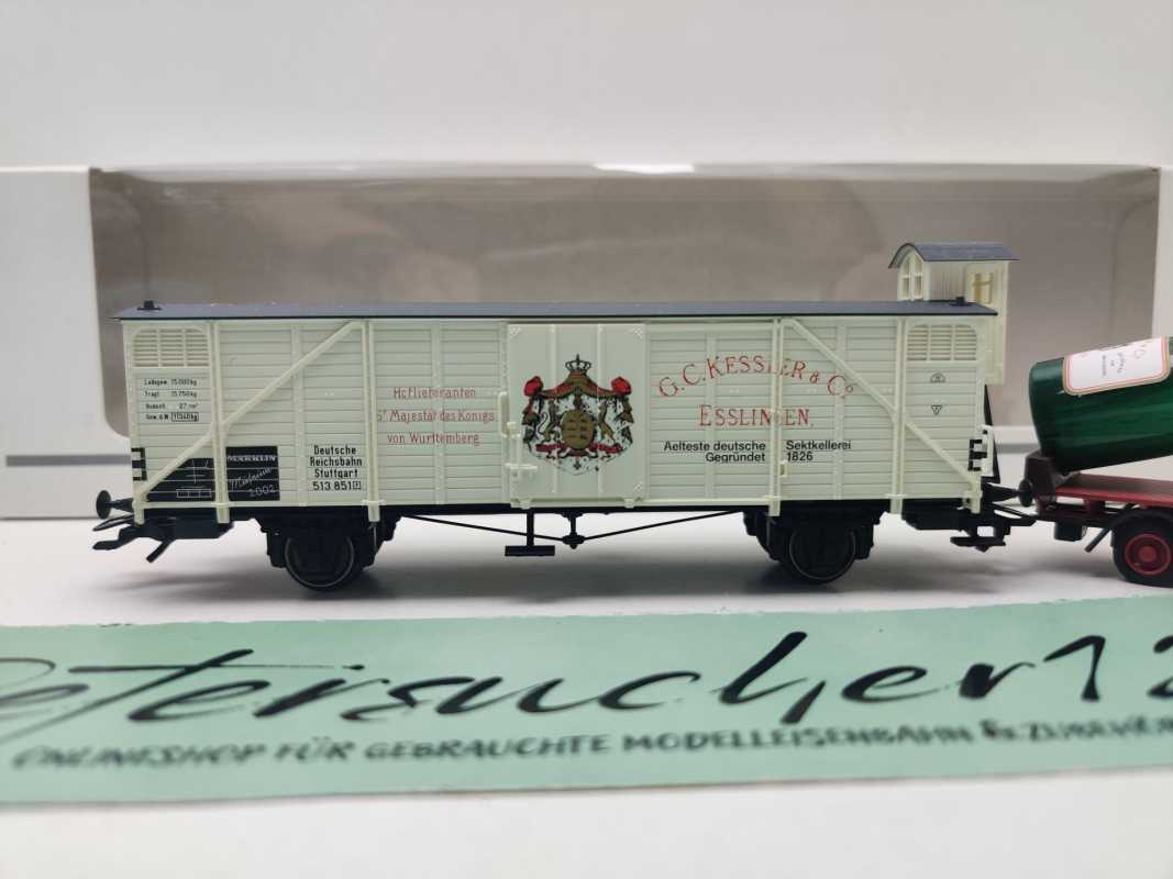 Märklin H0 AC 48002 Museumswagen-Set'02 "Sektkellerei Kessler" / NEM / DRG / OVP weiß