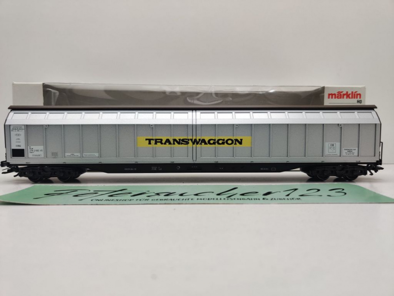Märklin H0 AC 48030 Schiebewandwagen "Transwaggon" Habins12 / NEM / DB / OVP weiß