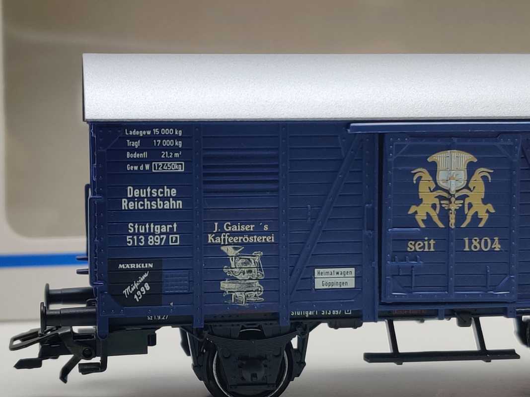 Märklin H0 AC 48098 Museumswagen-Set 1998 "Gaiser" NEM / DRG / OVP