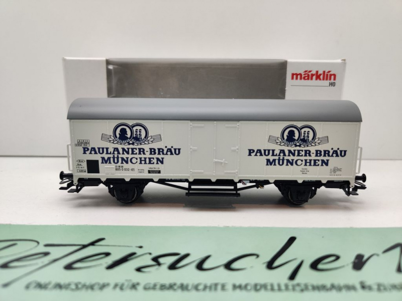 Märklin H0 AC 48171 Bierwagen "Paulaner" / Insider JW 2021 / NEM / DB / OVP weiß