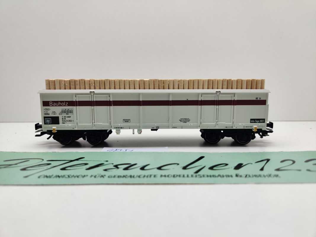 Märklin H0 AC 48351 Digital-Infotag-Wagen 2021 "Bauholz" Hochbord Eaos106 / NEM