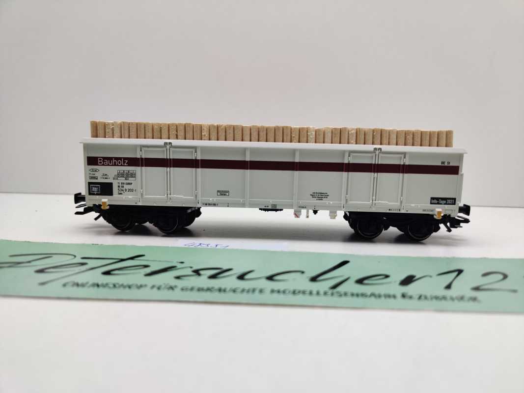 Märklin H0 AC 48351 Digital-Infotag-Wagen 2021 "Bauholz" Hochbord Eaos106 / NEM