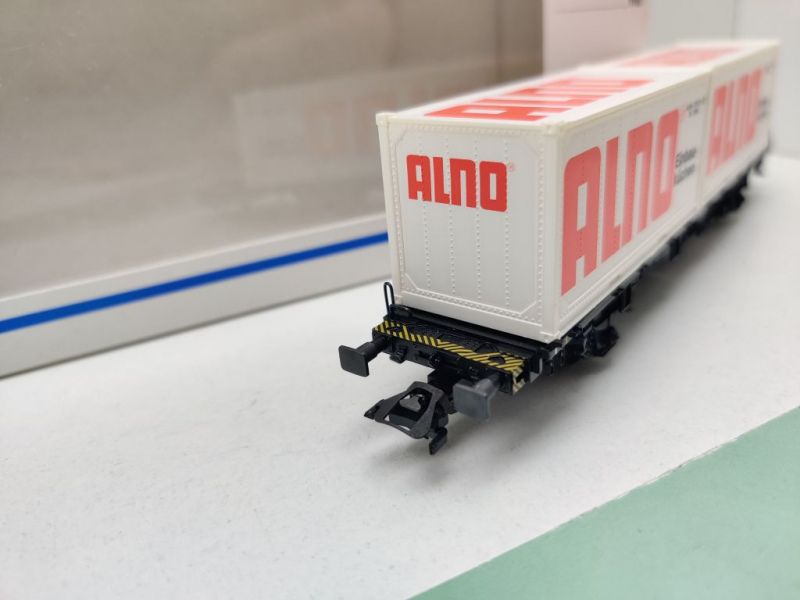 Märklin H0 AC 48501 Containertragwagen "Alno" Lgjs / NEM / DB / OVP weiß