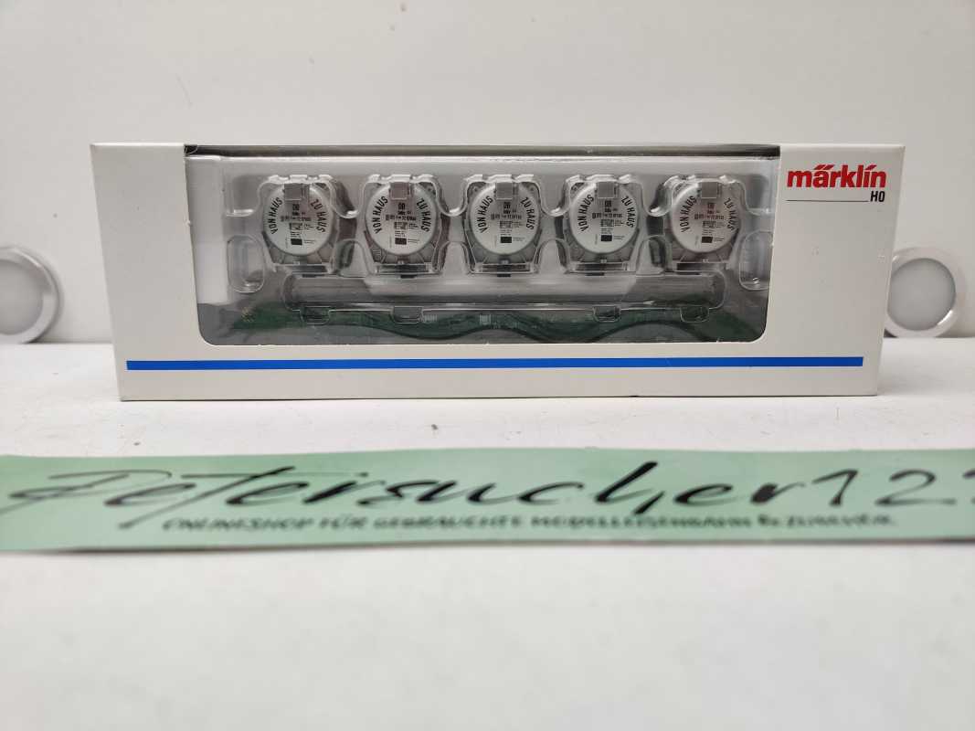 Märklin H0 AC 4853 / Behältertragwagen der Bauart Lbgjs 598 / DB/ Ep. IV / OVP